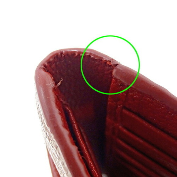 Miu MIUMIU Wallet Women's Long Leather Madras Love Pink 5MH013 Letter Heart - Picture 11 of 12